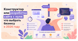 Конструктор или разработка сайта с нуля: что выбрать бизнесу в 2026 году