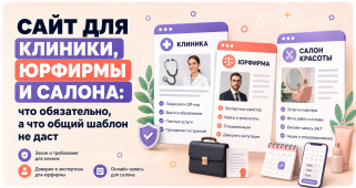 Сайт для клиники, юрфирмы и салона: что обязательно, а что общий шаблон не даст
